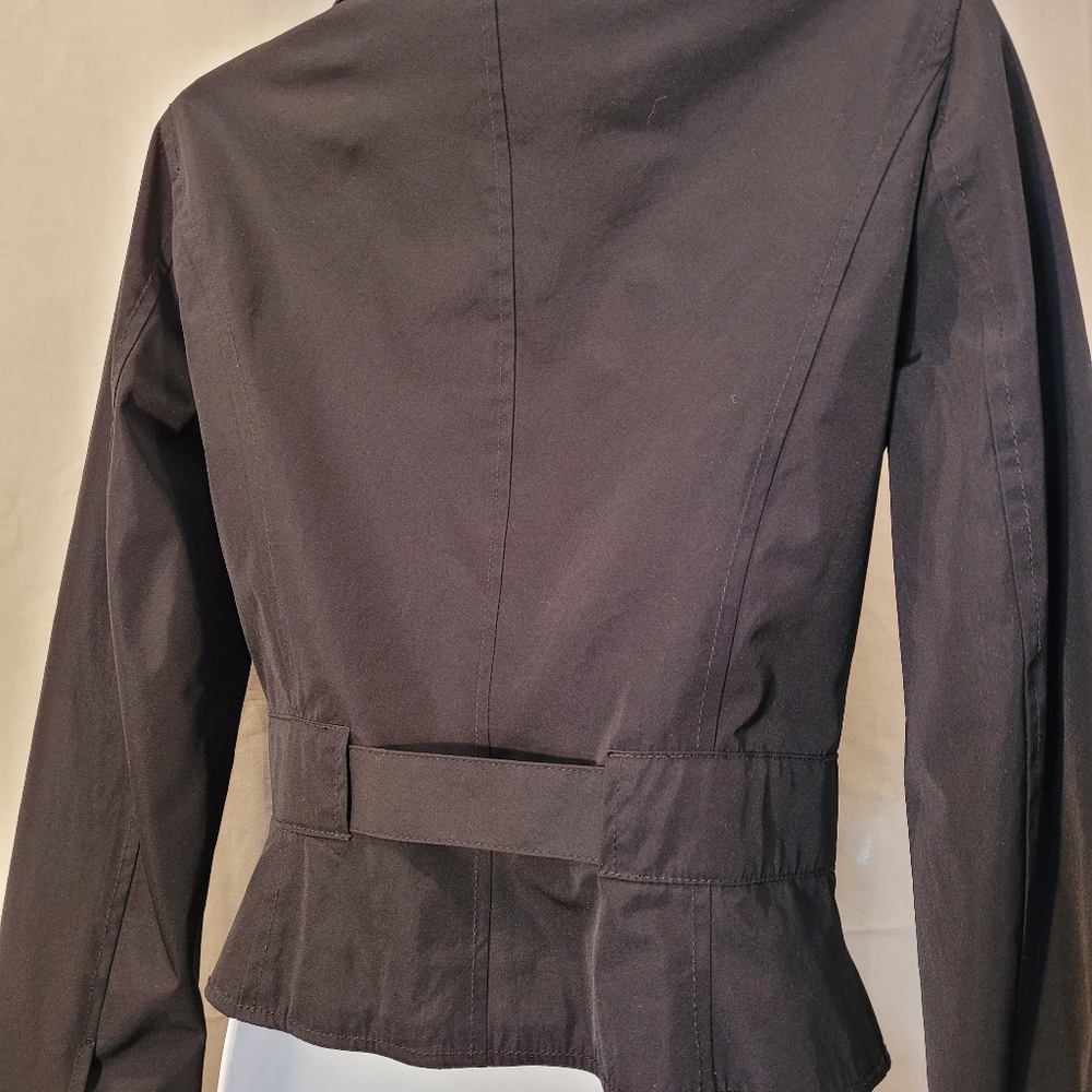 Express Black Cropped Belted Jacket - image 5